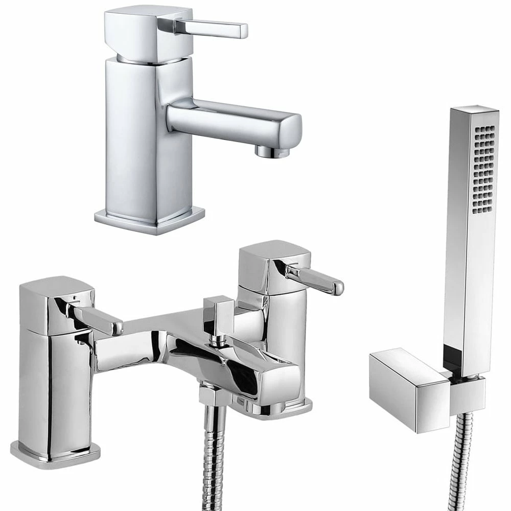 Astini Citril Chrome Bathroom Basin & Bath Shower Mixer Tap Pack Set 1 Astini Citril Chrome Bathroom Basin & Bath Shower Mixer Tap Pack Set