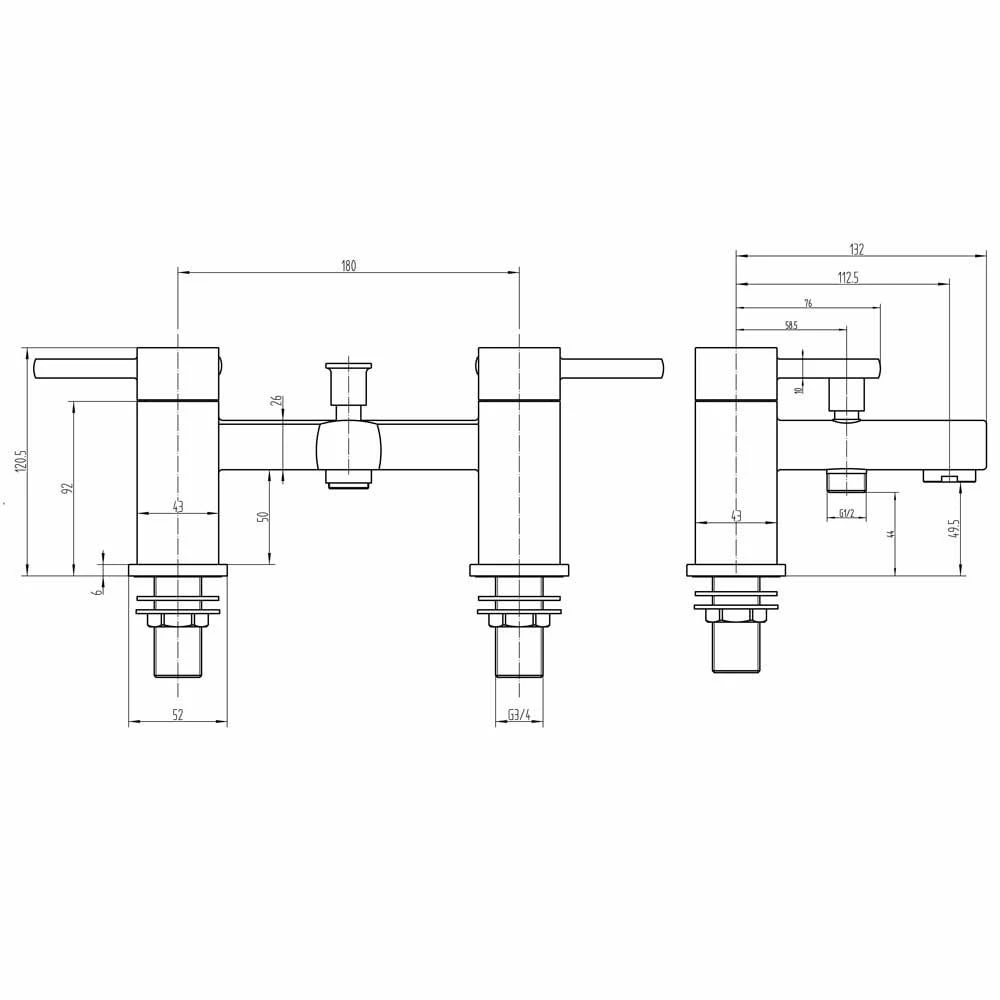 Astini Citril Chrome Bathroom Basin & Bath Shower Mixer Tap Pack Set 5 Astini Citril Chrome Bathroom Basin & Bath Shower Mixer Tap Pack Set - Image 5