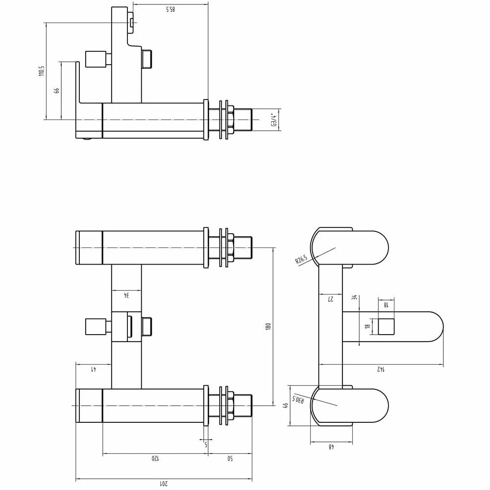 Astini Comet Matt Black Bath Shower Mixer Tap 2 Astini Comet Matt Black Bath Shower Mixer Tap - Image 2