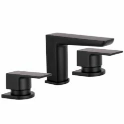 Astini Crane Matt Black 3 Hole Bathroom Bath Tap