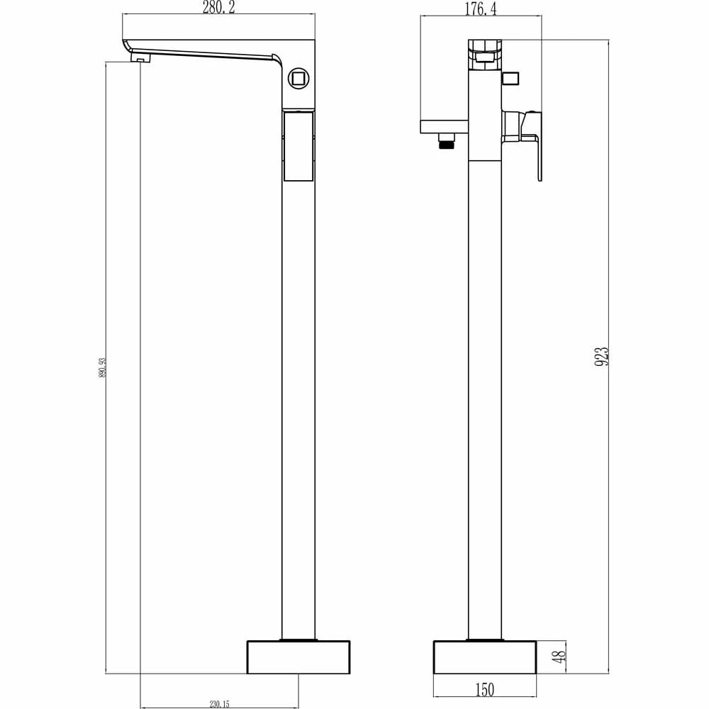 Astini Crane Tall Chrome Basin & Freestanding Bath Shower Mixer Tap Pack Set 4 Astini Crane Tall Chrome Basin & Freestanding Bath Shower Mixer Tap Pack Set - Image 4