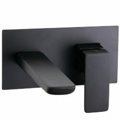 Astini Crane Tall Matt Black Bathroom Basin & Wall Mounted Bath Mixer Tap Pack Set -HANSGROHE Shop astini crane tall matt black bathroom basin wall mounted bath mixer tap pack set p52638 238826 image