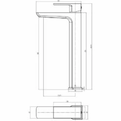 Astini Crane Tall Matt Black Bathroom Basin & Wall Mounted Bath Mixer Tap Pack Set -HANSGROHE Shop astini crane tall matt black bathroom basin wall mounted bath mixer tap pack set p52638 238827 image