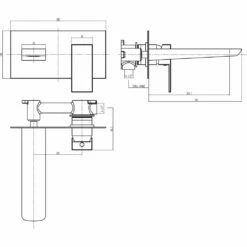 Astini Crane Tall Matt Black Bathroom Basin & Wall Mounted Bath Mixer Tap Pack Set -HANSGROHE Shop astini crane tall matt black bathroom basin wall mounted bath mixer tap pack set p52638 238828 image