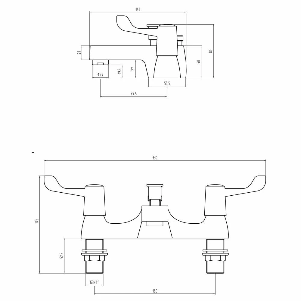 Astini Easy Lever Chrome Bath Shower Mixer Tap 2 Astini Easy Lever Chrome Bath Shower Mixer Tap - Image 2