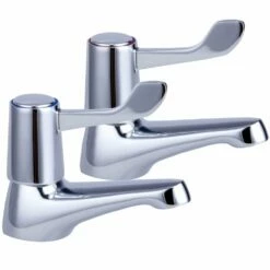 Front Page 27 Astini Easy Lever Chrome Twin Lever Bath Taps