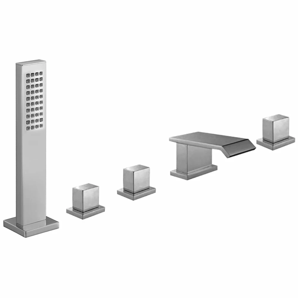 Astini Flat Waterfall Chrome 5 Hole Bathroom Shower Bath Mixer Tap 1 Astini Flat Waterfall Chrome 5 Hole Bathroom Shower Bath Mixer Tap