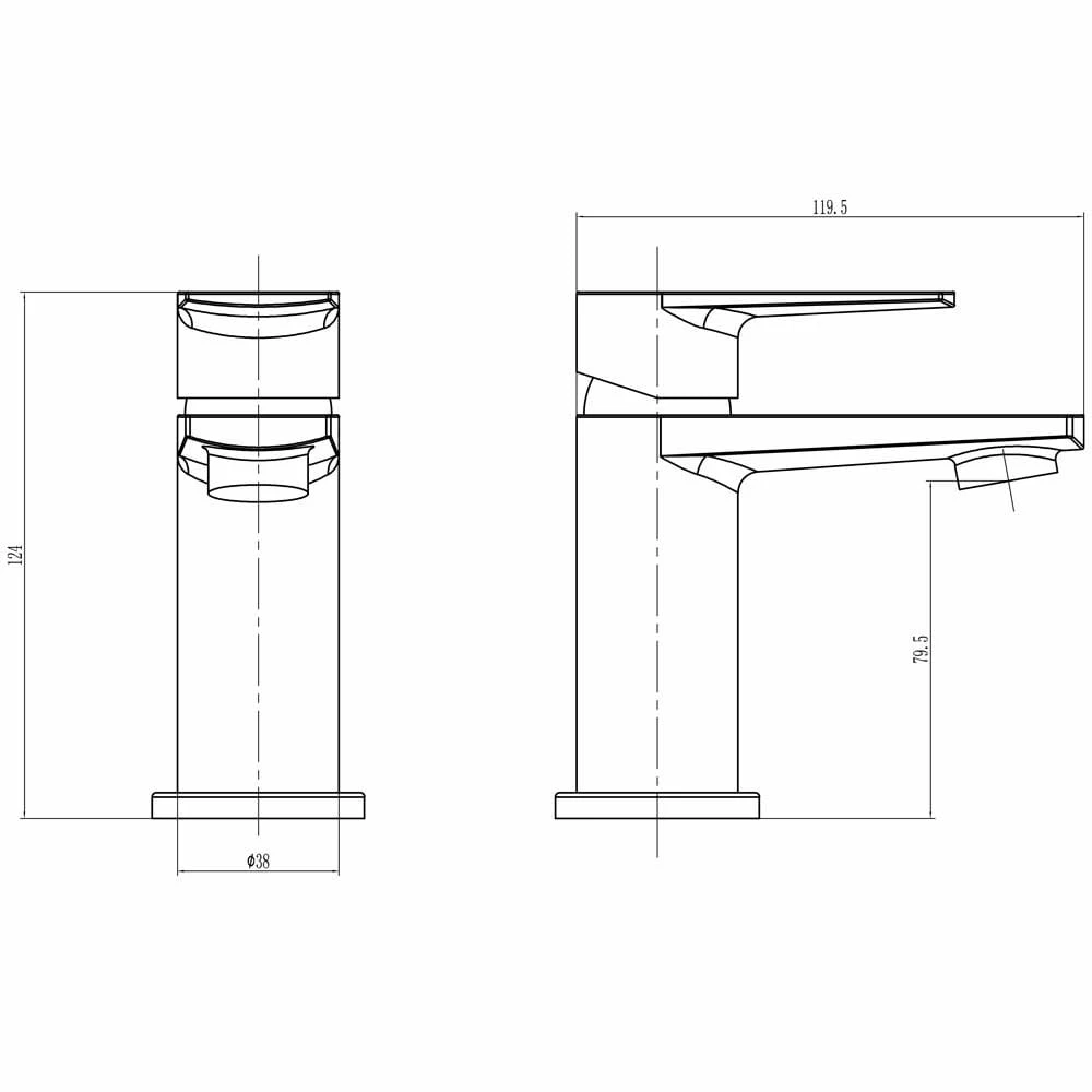 Astini Heron Mini Chrome Bathroom Basin & Bath Mixer Tap Pack Set 4 Astini Heron Mini Chrome Bathroom Basin & Bath Mixer Tap Pack Set - Image 4