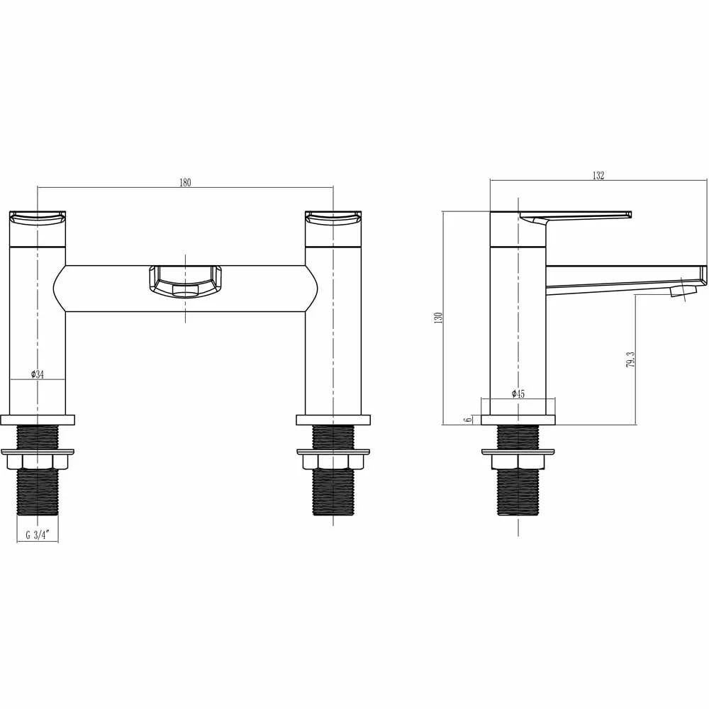 Astini Heron Mini Chrome Bathroom Basin & Bath Mixer Tap Pack Set 5 Astini Heron Mini Chrome Bathroom Basin & Bath Mixer Tap Pack Set - Image 5