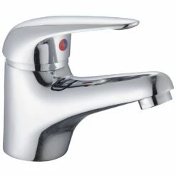 Astini Holly Ecoflow Chrome Bathroom Basin Mixer Tap & Slotted Waste