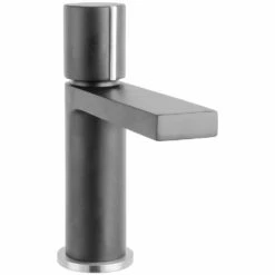 Astini Ibis Matt Grey Mono Bathroom Basin Tap & Slotted Waste