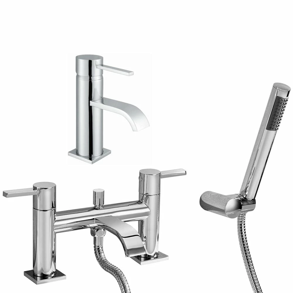 Astini Imex Chrome Bathroom Basin & Bath Shower Mixer Tap Pack Set 1 Astini Imex Chrome Bathroom Basin & Bath Shower Mixer Tap Pack Set