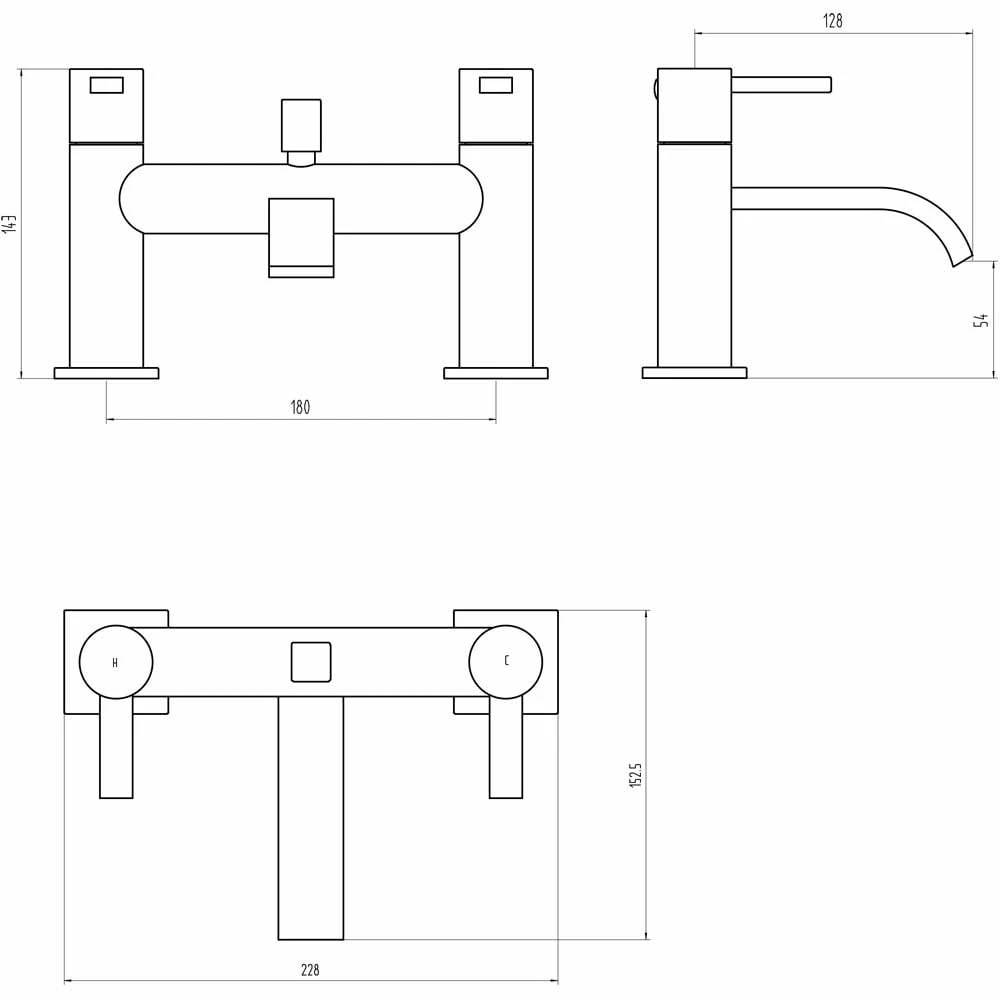 Astini Imex Chrome Bathroom Basin & Bath Shower Mixer Tap Pack Set 5 Astini Imex Chrome Bathroom Basin & Bath Shower Mixer Tap Pack Set - Image 5