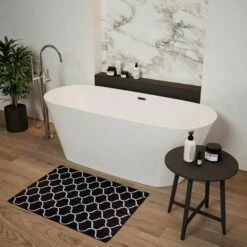 Astini Indigo Double Ended Freestanding 1500x700mm Bath Tub & Waste