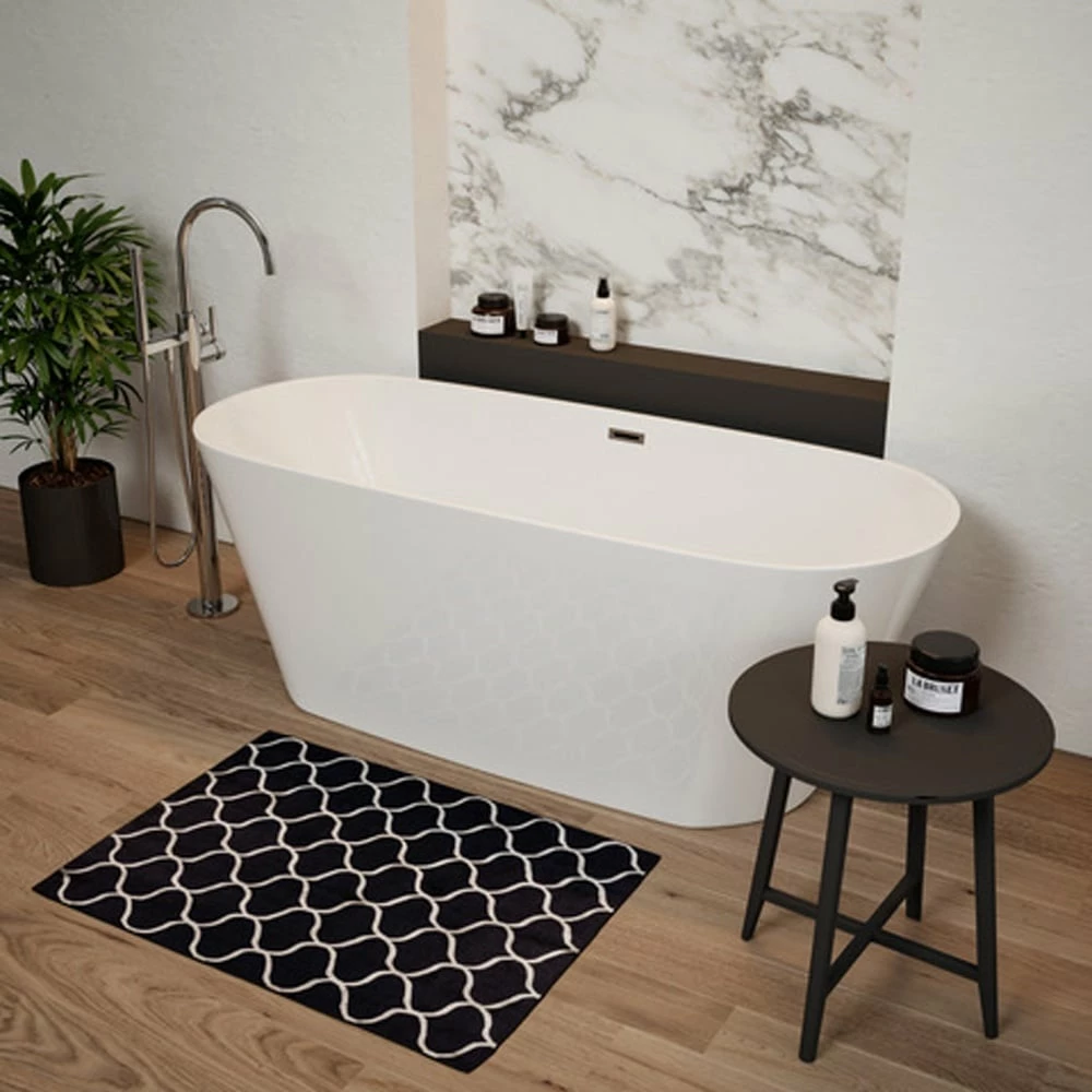 Astini Indigo Double Ended Freestanding 1500x700mm Bath Tub & Waste 1 Astini Indigo Double Ended Freestanding 1500x700mm Bath Tub & Waste