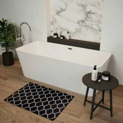 Astini Ingot Double Ended Freestanding 1700x750mm Bath Tub & Waste