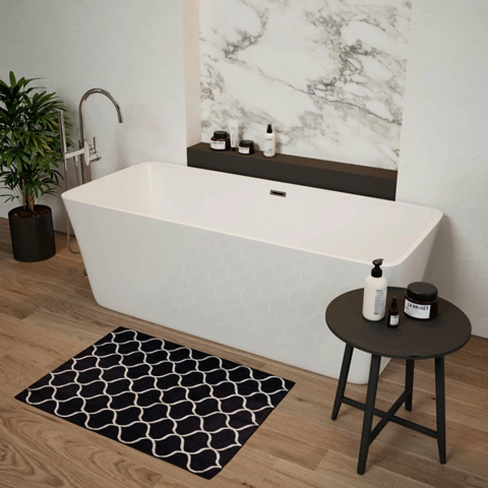 Astini Ingot Double Ended Freestanding 1700x750mm Bath Tub & Waste 1 Astini Ingot Double Ended Freestanding 1700x750mm Bath Tub & Waste