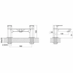 Astini Mandrill Tall Chrome Mono Bathroom Basin & Bath Mixer Tap Pack Set -HANSGROHE Shop astini mandrill tall chrome mono bathroom basin bath mixer tap pack set p52490 238099 image