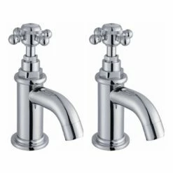 Astini Old Traditional Chrome Hot And Cold Bath Taps V003