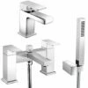Astini Opah Chrome Bathroom Basin & Bath Shower Mixer Tap Pack Set
