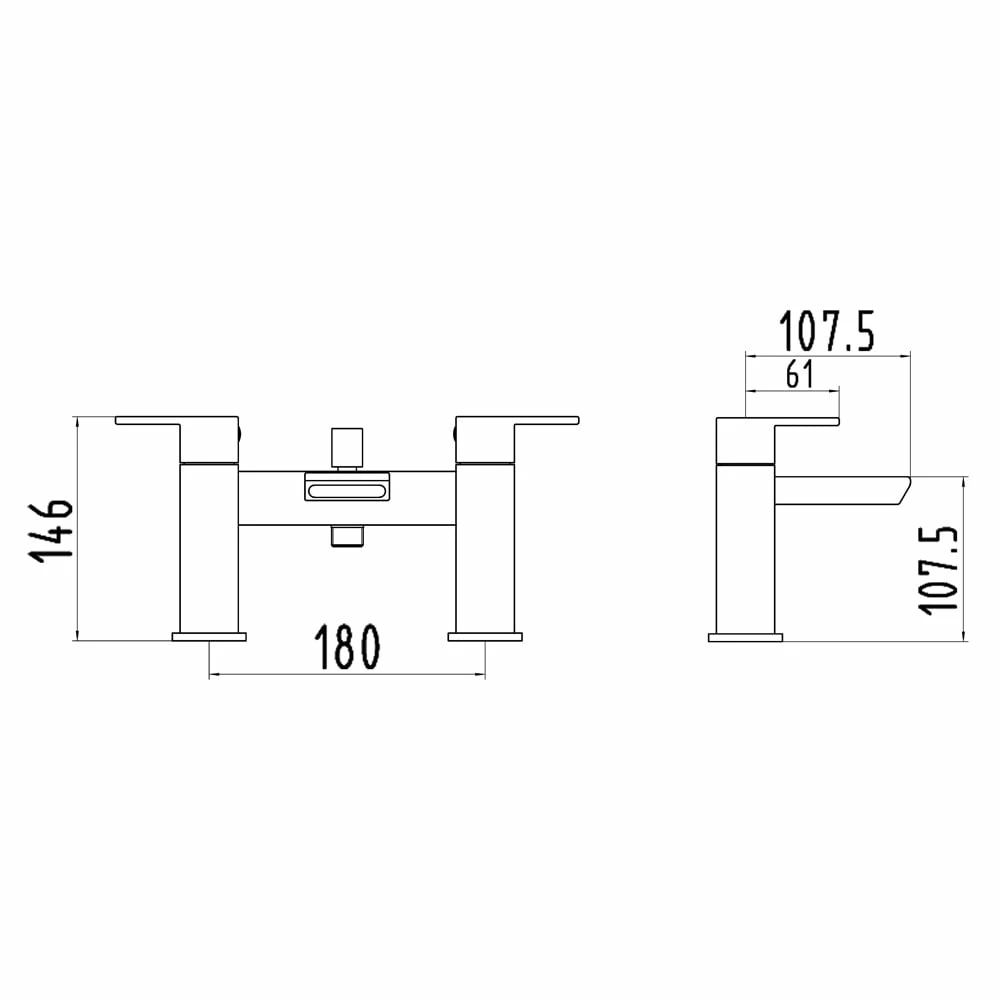 Astini Oval Waterfall Bath Shower Mixer Tap 2 Astini Oval Waterfall Bath Shower Mixer Tap - Image 2