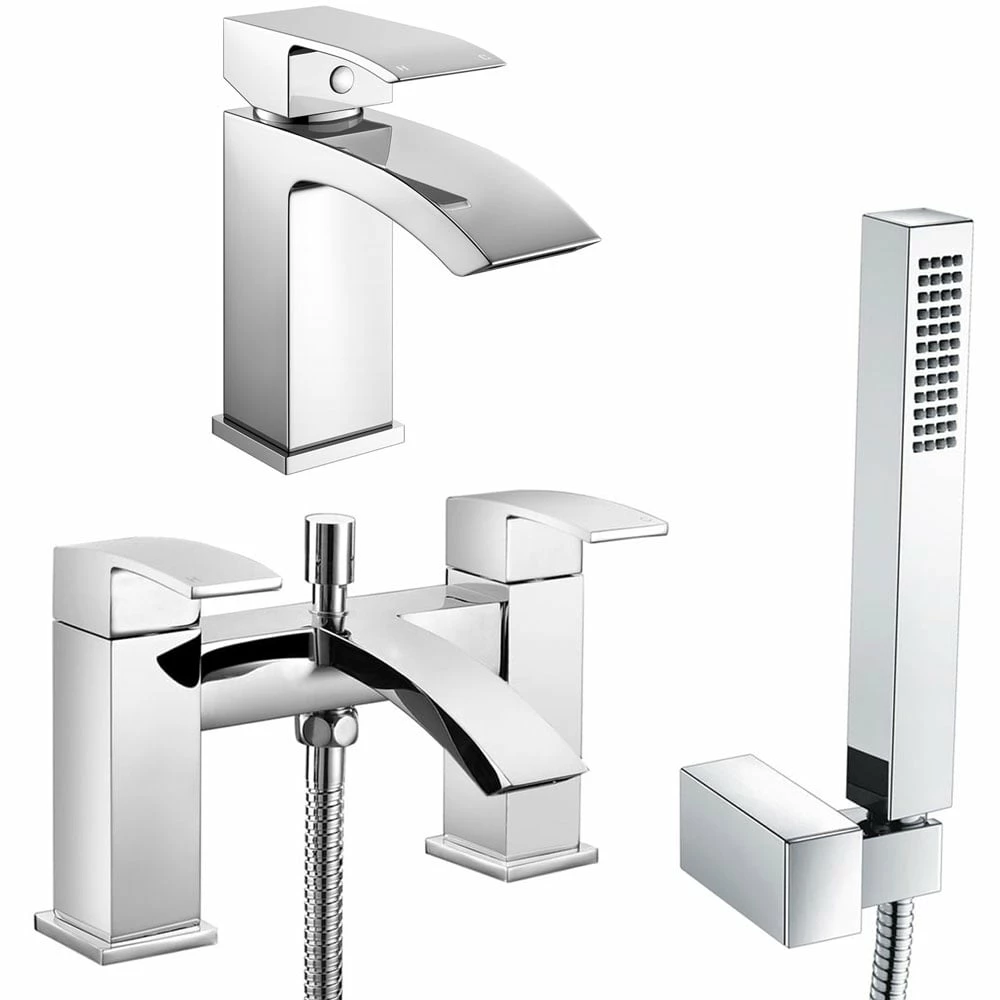 Astini Puffin Chrome Bathroom Basin & Bath Shower Mixer Tap Pack Set 1 Astini Puffin Chrome Bathroom Basin & Bath Shower Mixer Tap Pack Set