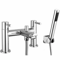 Astini Swift Tall Chrome Bathroom Basin & Bath Shower Mixer Tap Pack Set -HANSGROHE Shop astini swift tall chrome bathroom basin bath shower mixer tap pack set p52519 238241 image