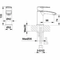 Astini Tapir Chrome Mono Bathroom Basin & Bath Mixer Tap Pack Set -HANSGROHE Shop astini tapir chrome mono bathroom basin bath mixer tap pack set p52581 238543 image