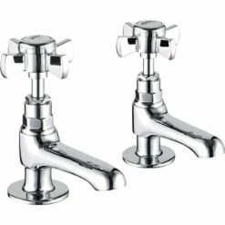 Front Page 32 Astini Tenby Cross Traditional Chrome Hot And Cold Bath Taps TIS5012