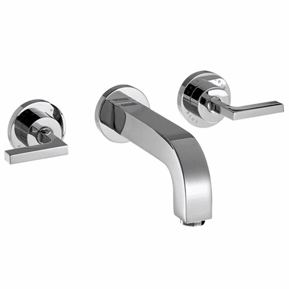AXOR Citterio Chrome 3 Hole Basin Tap With Spout 162 Lever Handles & Escutcheons 1 AXOR Citterio Chrome 3 Hole Basin Tap With Spout 162 Lever Handles & Escutcheons