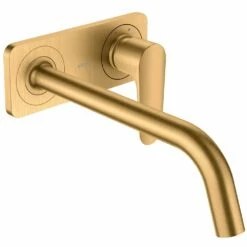 AXOR Citterio M Brushed Brass Single Lever Wall Mounted Basin Mixer Tap