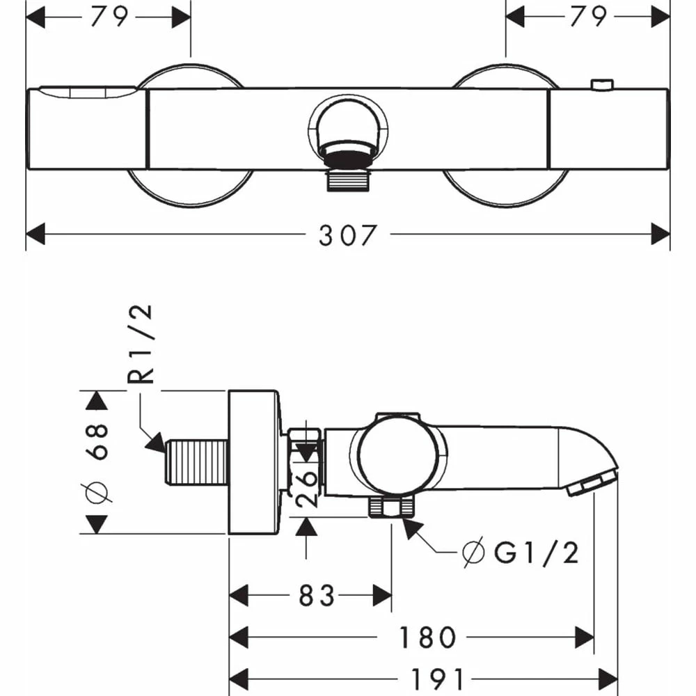 AXOR Citterio M Brushed Redgold Exposed Thermostatic Bath Mixer Tap 2 AXOR Citterio M Brushed Redgold Exposed Thermostatic Bath Mixer Tap - Image 2
