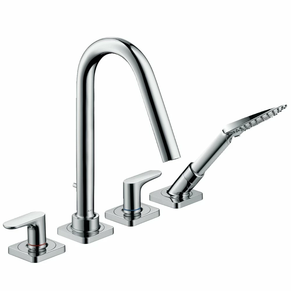 AXOR Citterio M Chrome Twin Lever 4-Hole Tile Mounted Bath Mixer Tap 1 AXOR Citterio M Chrome Twin Lever 4-Hole Tile Mounted Bath Mixer Tap