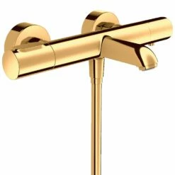 AXOR Citterio M Polished Gold Exposed Thermostatic Bath Mixer Tap