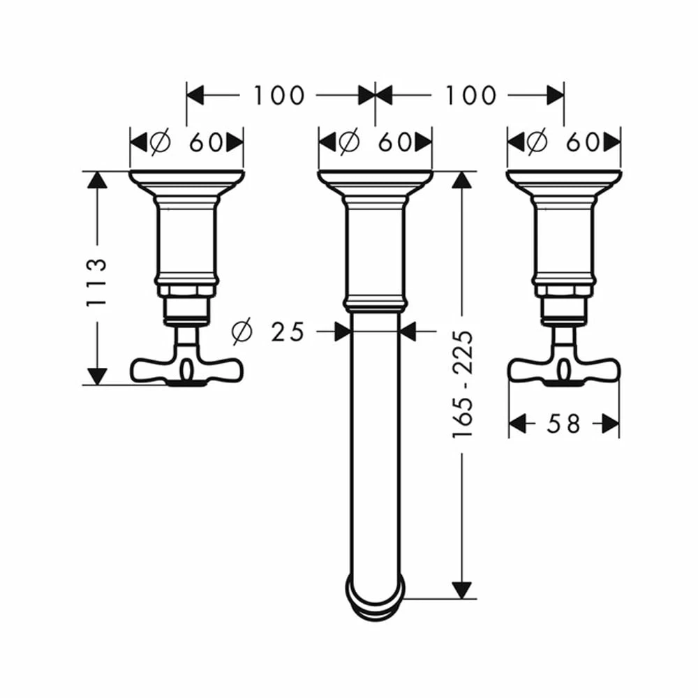 AXOR Montreux Chrome Concealed Cross Handles Basin Mixer Tap 5 AXOR Montreux Chrome Concealed Cross Handles Basin Mixer Tap - Image 5