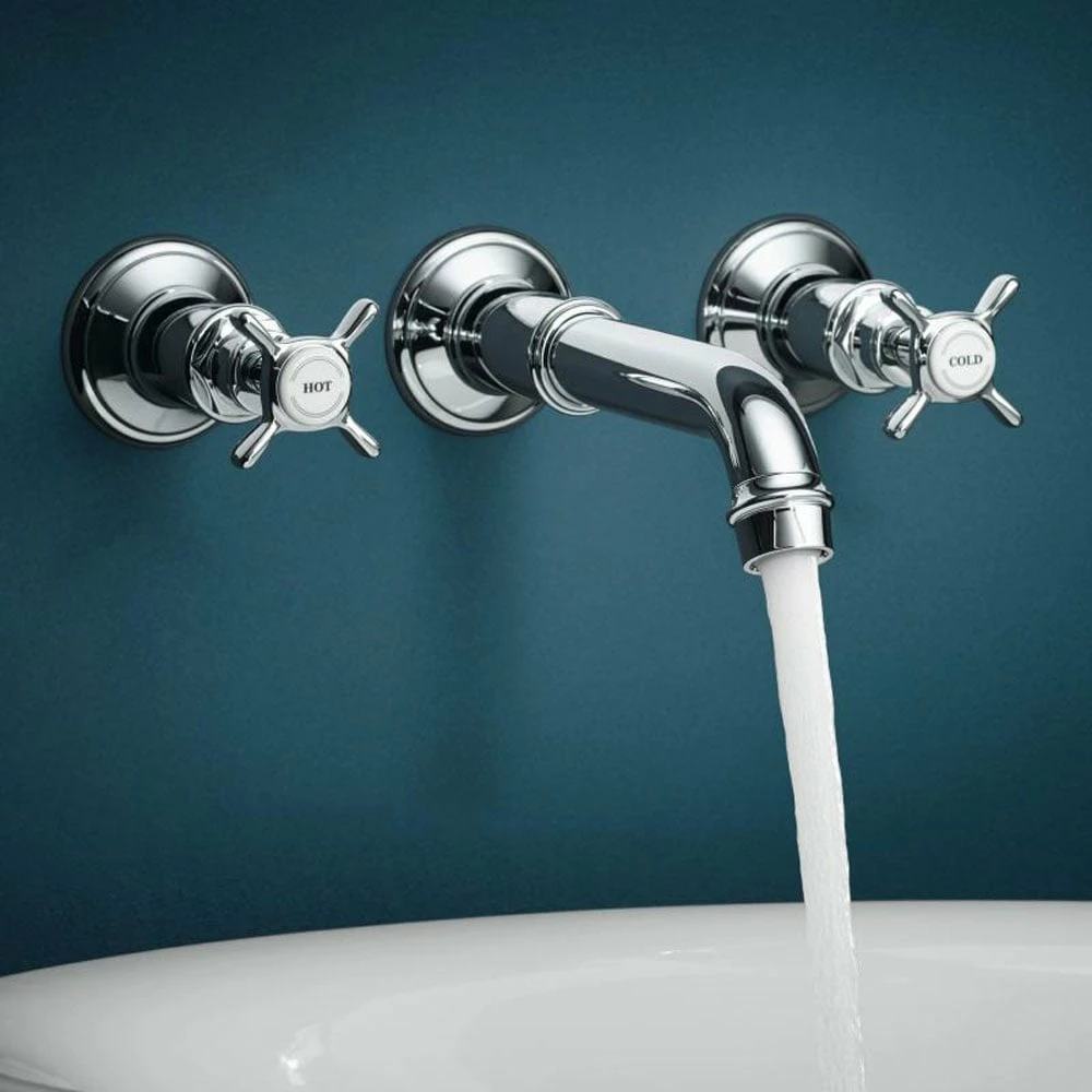 AXOR Montreux Chrome Concealed Cross Handles Basin Mixer Tap 2 AXOR Montreux Chrome Concealed Cross Handles Basin Mixer Tap - Image 2