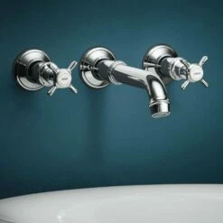 AXOR Montreux Chrome Concealed Cross Handles Basin Mixer Tap