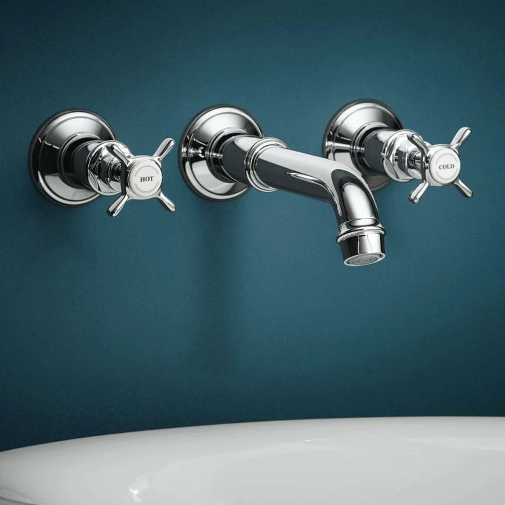 AXOR Montreux Chrome Concealed Cross Handles Basin Mixer Tap 1 AXOR Montreux Chrome Concealed Cross Handles Basin Mixer Tap