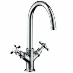AXOR Montreux Chrome Cross Handles Basin Mixer Tap 210 Without Waste -HANSGROHE Shop axor montreux chrome cross handles basin mixer tap 210 without waste p34179 168072 image