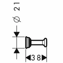 AXOR Montreux Chrome Wall Mounted Single Hook -HANSGROHE Shop axor montreux chrome wall mounted single hook p33999 166044 image