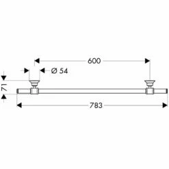 AXOR Montreux Chrome Wall Mounted Towel Holder 600mm -HANSGROHE Shop axor montreux chrome wall mounted towel holder 600mm p34528 167314 image