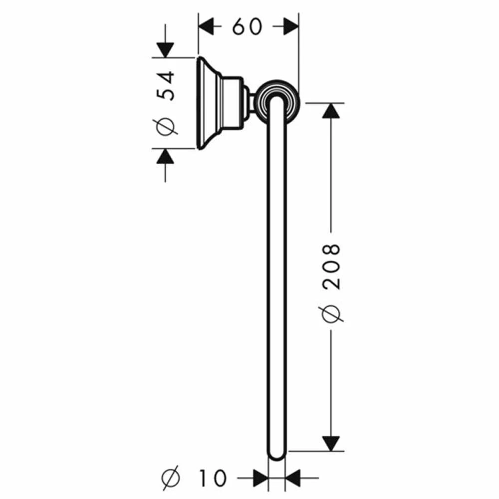 AXOR Montreux Chrome Wall Mounted Towel Ring 3 AXOR Montreux Chrome Wall Mounted Towel Ring - Image 3