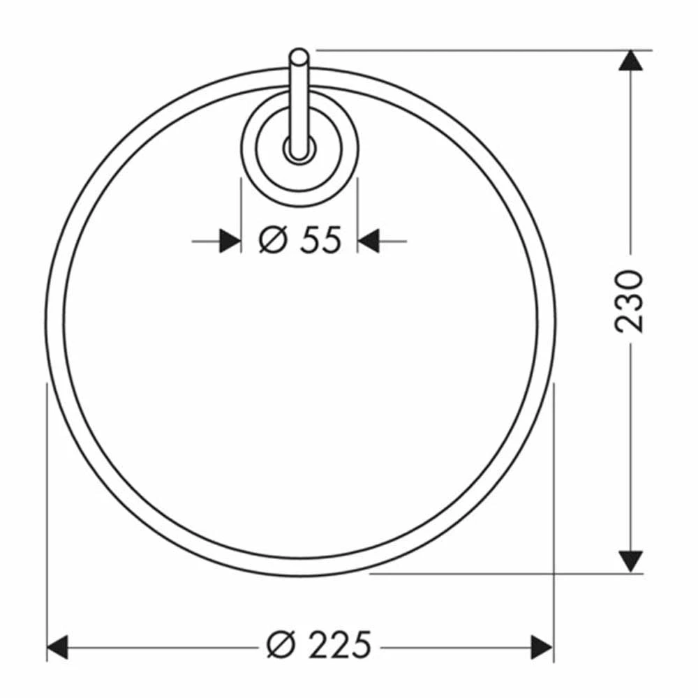 AXOR Starck Brushed Nickel Wall Mounted Towel Ring 2 AXOR Starck Brushed Nickel Wall Mounted Towel Ring - Image 2