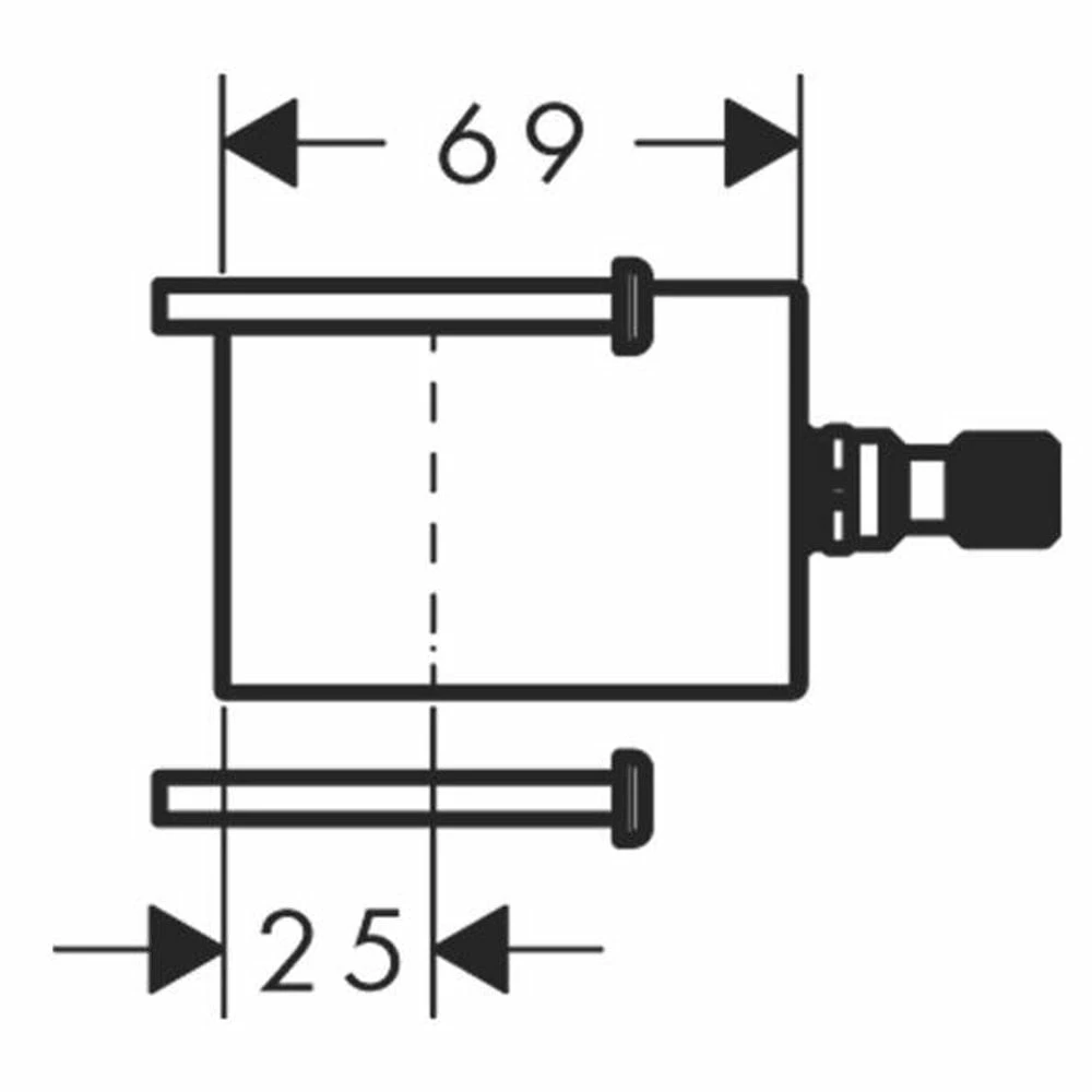 Axor Starck Chrome Organic Extension 25 Mm 2 Axor Starck Chrome Organic Extension 25 Mm - Image 2