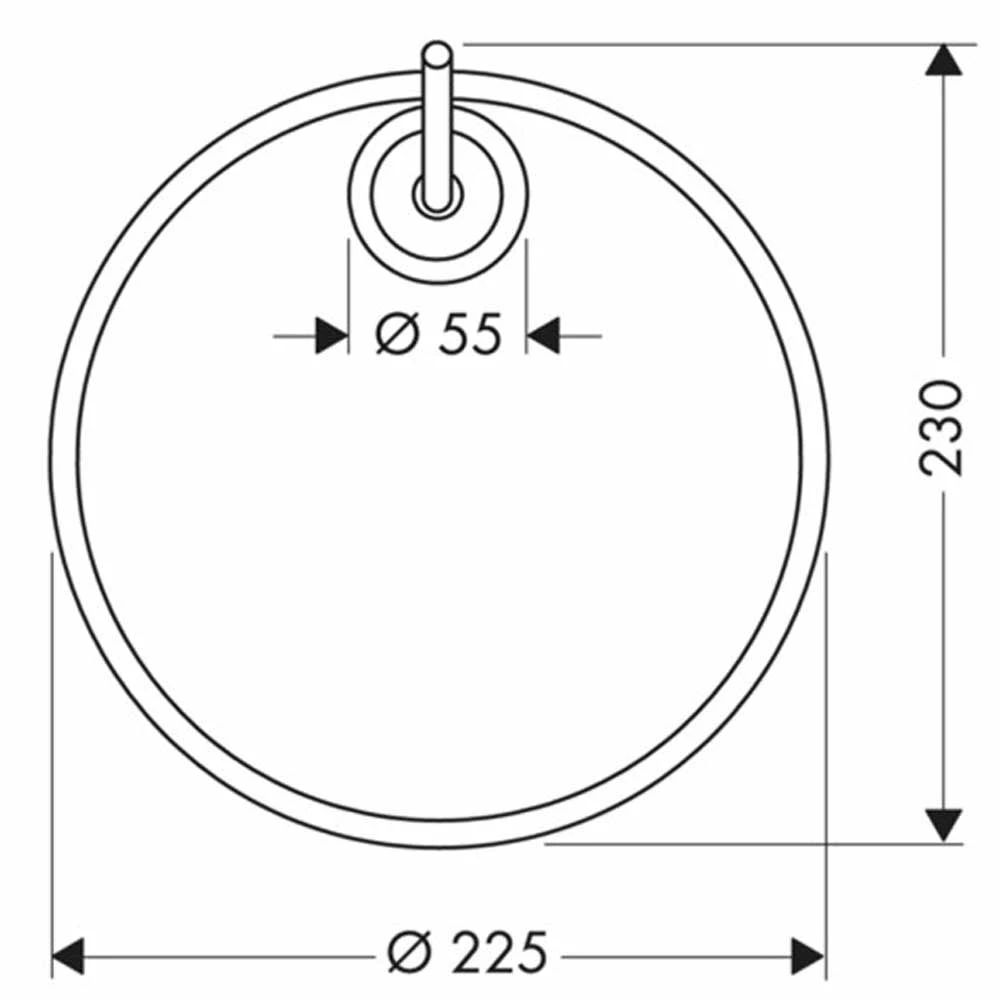 AXOR Starck Chrome Wall Mounted Towel Ring 2 AXOR Starck Chrome Wall Mounted Towel Ring - Image 2