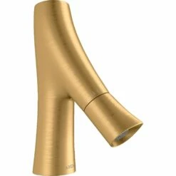 AXOR Starck Organic Brushed Brass Single Pillar Tap Without Waste