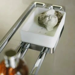 AXOR Universal Accessories Chrome Shelf 150X70mm For Shower -HANSGROHE Shop axor universal accessories chrome shelf 150x70mm for shower p34569 167396 image