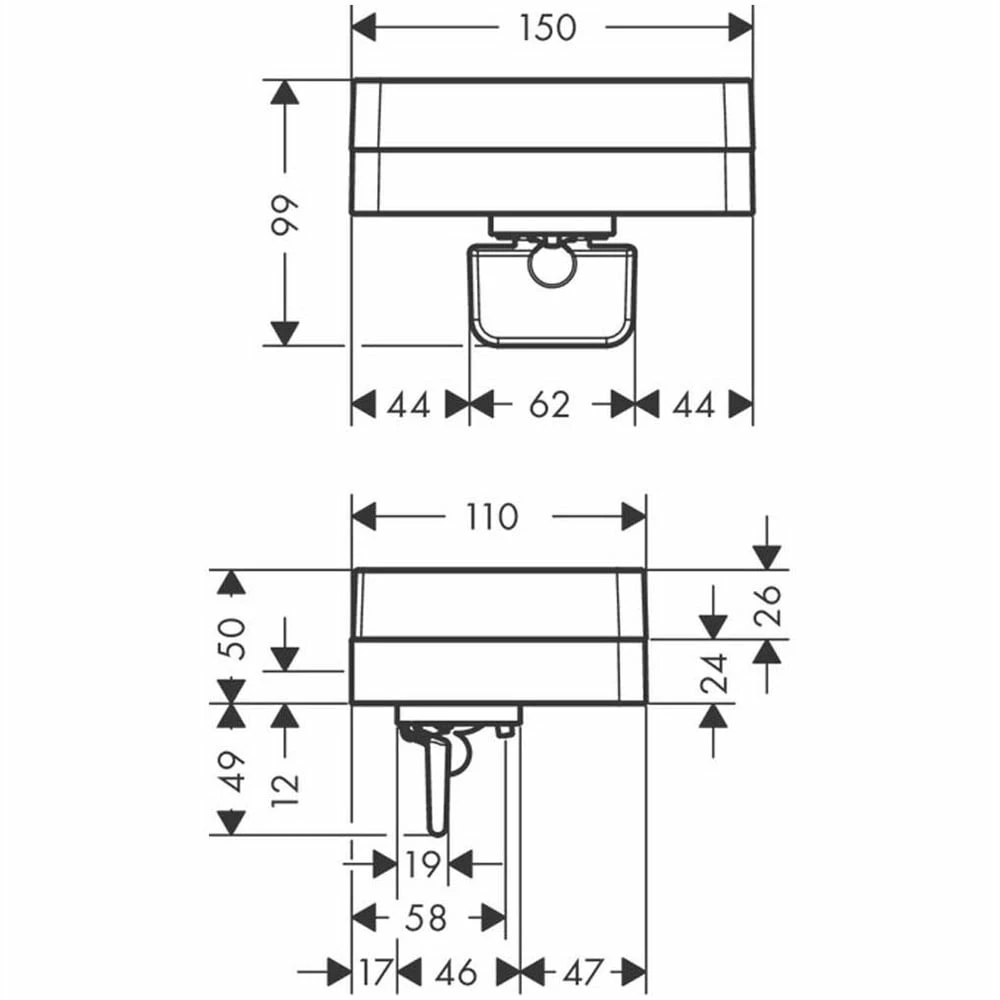 Axor Universal Accessories Chrome Soap Dispenser With Shelf 5 Axor Universal Accessories Chrome Soap Dispenser With Shelf - Image 5