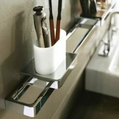 AXOR Universal Accessories Chrome Wall Mounted Rail Towel Holder 800mm -HANSGROHE Shop axor universal accessories chrome wall mounted rail towel holder 800mm p34576 167424 image