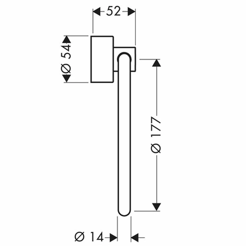 AXOR Uno Chrome Wall Mounted Towel Ring 2 AXOR Uno Chrome Wall Mounted Towel Ring - Image 2